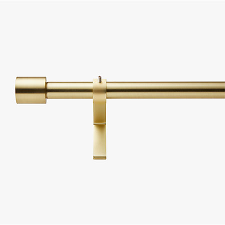 brushed brass curtain rod