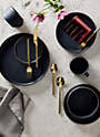 View 20-Piece Rush Brushed Gold Flatware Set - image 4 of 4