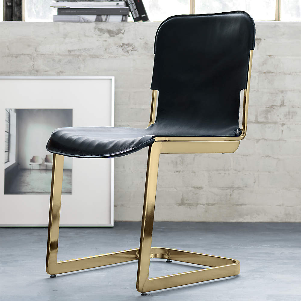 brass dining chair