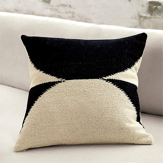 Sandro Black & White Modern Throw Pillow with DownAlternative Insert