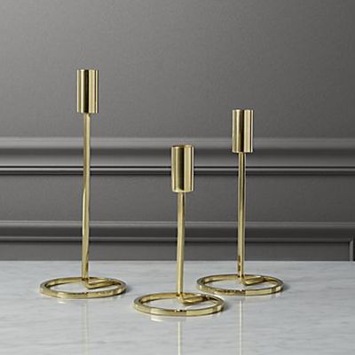 CB2 3-Piece Roundabout Taper Candle Holder Set