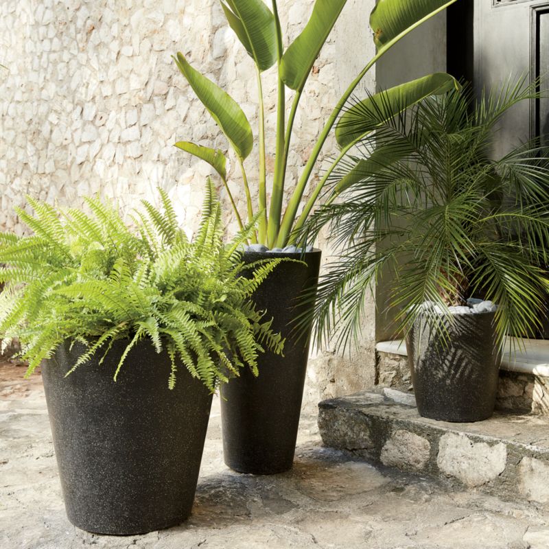 Shore Black Stone Indoor/Outdoor Planter Medium - image 7 of 8