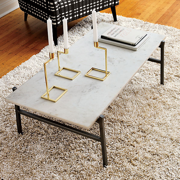 Slab White Marble Coffee Table Reviews Cb2