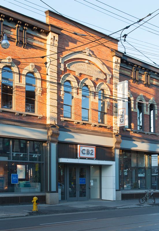 Exterior view of CB2 Toronto