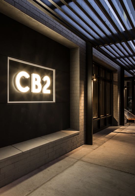 Exterior view of CB2 Scottsdale