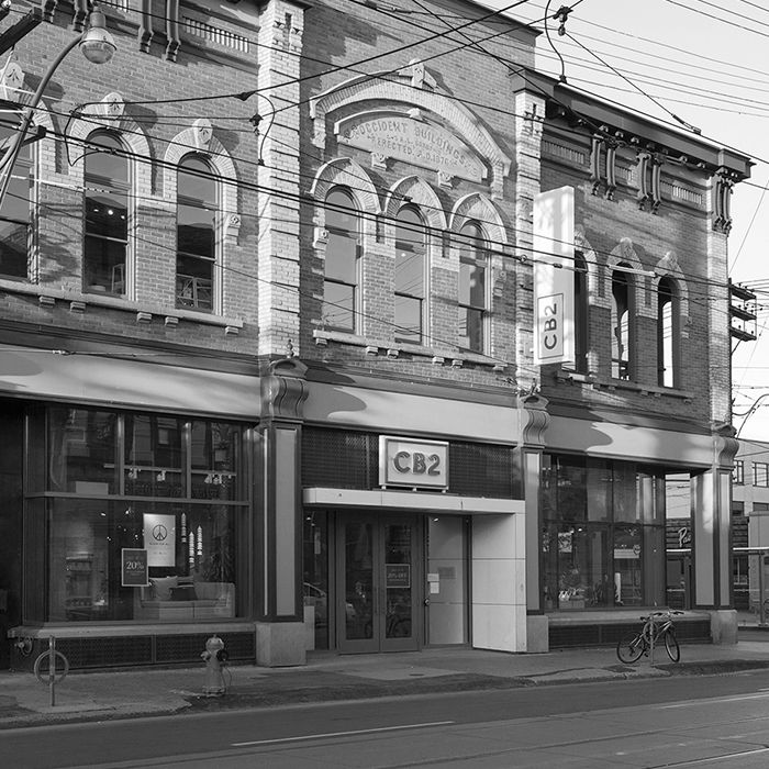 Exterior view of CB2 Toronto