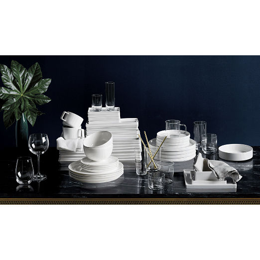 Contact White Salad Plates Set of 8