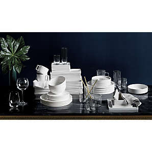 Fynn Black and White Dinnerware Set | CB2